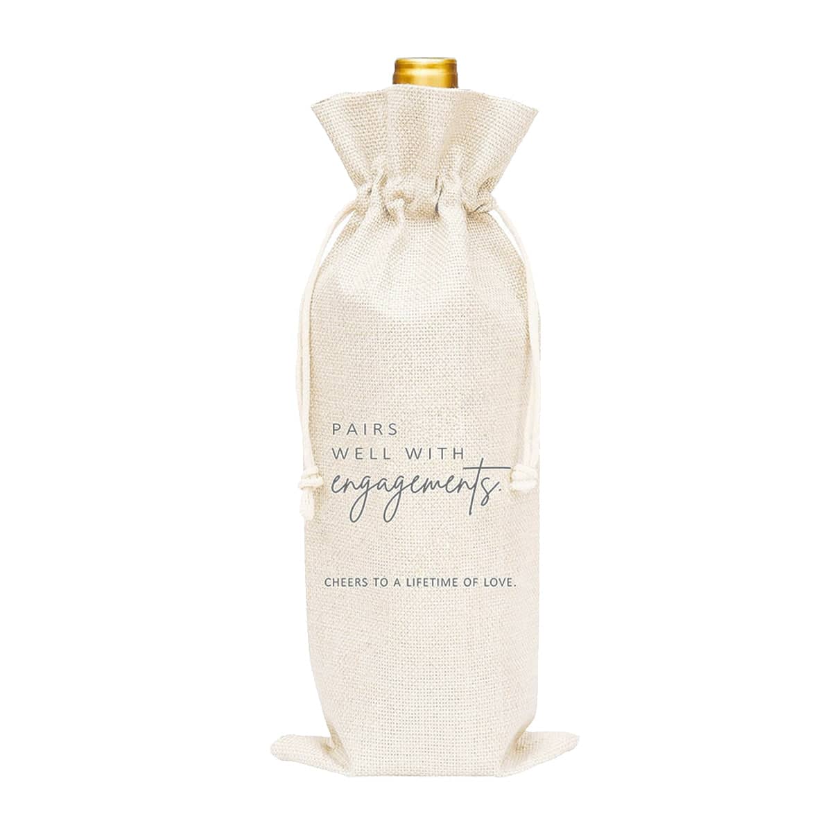 Wine Bottle Gift Bags, 10 Pack, Cotton and Linen Drawstring Bags - view 2