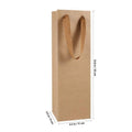Wine Bottle Gift Bags with Handles, Pack of 10 - Brown Kraft - view 4