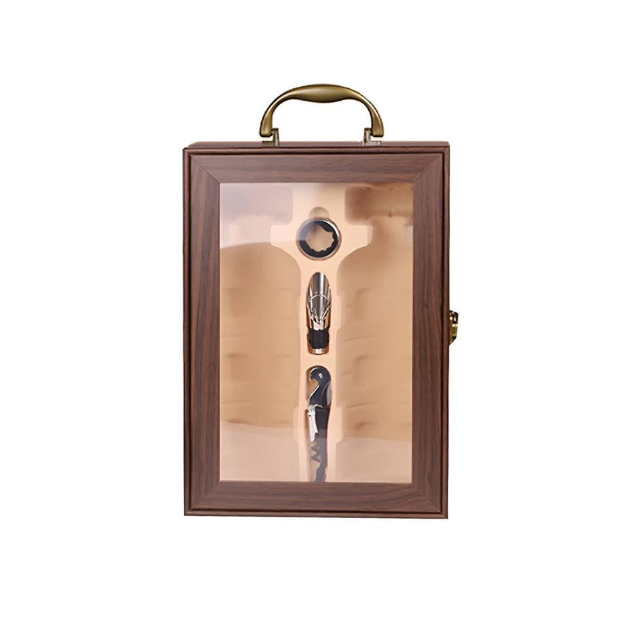 Wine Gift Box with Handle and Accessories - Double Bottle