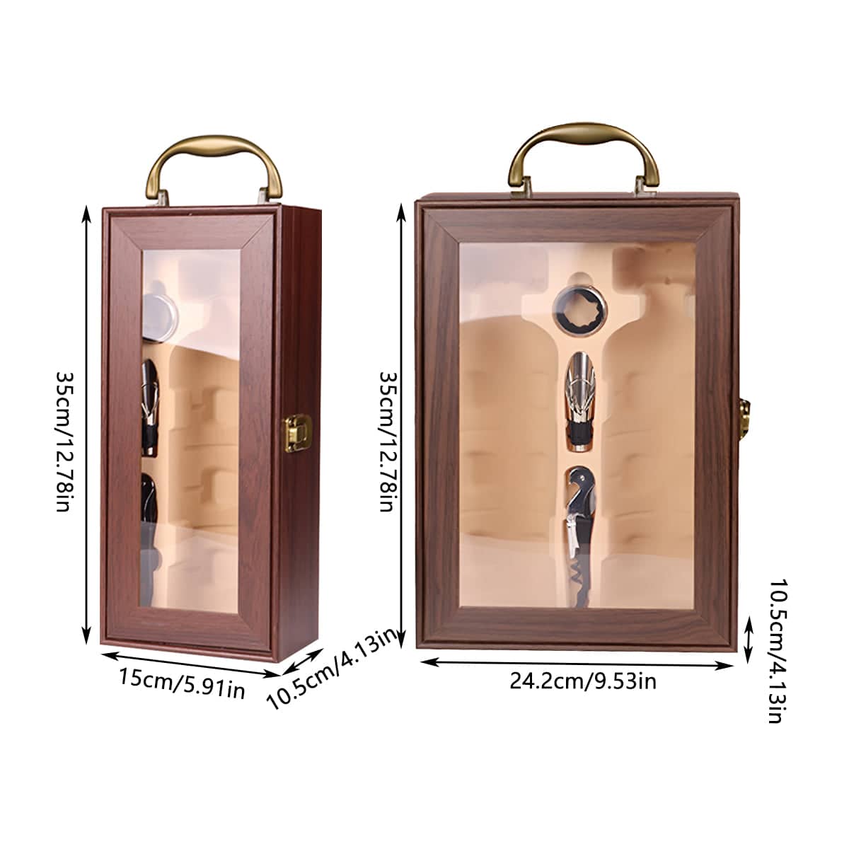 Wine Gift Box with Handle and Accessories - Single Bottle - view 4