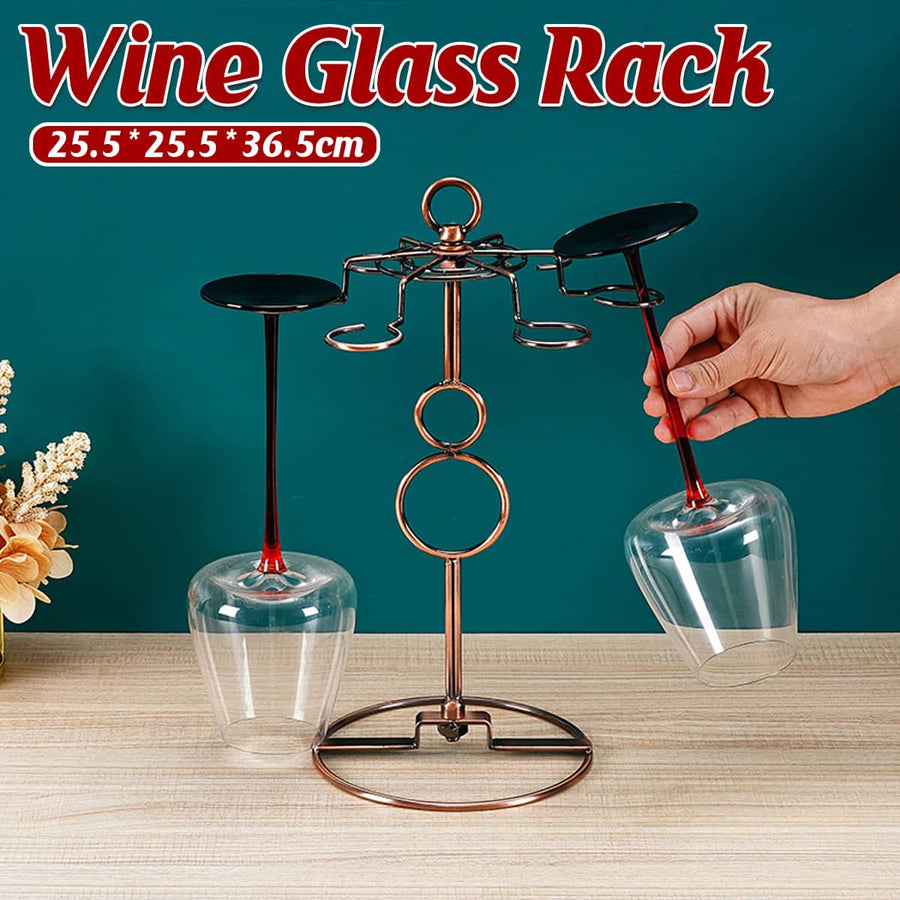 Wine Glass Rack Countertop Freestanding Stemware Holder for Kitchen and Bar