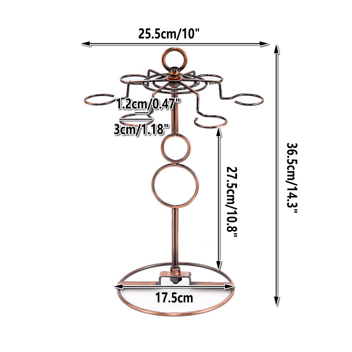 Wine Glass Rack Countertop Freestanding Stemware Holder for Kitchen and Bar - view 3