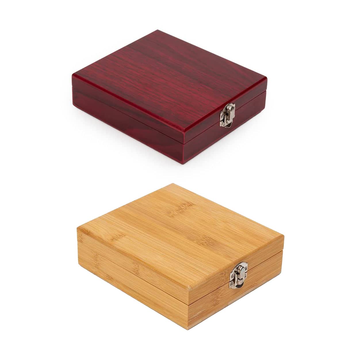 Wine Opener Set, 4 Piece Stainless Steel - Dark Red Wooden Box - view 3