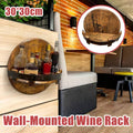 Wine Rack Wall-Mounted Wood, 7 Bottle Capacity