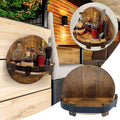 Wine Rack Wall-Mounted Wood, 7 Bottle Capacity - view 4