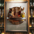 Wine Rack Wall-Mounted Wood, 7 Bottle Capacity - view 5