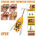 Winged Cicada Topwater Popper Fishing Lure for Bream and Bass, 40 mm, Pack of 4
