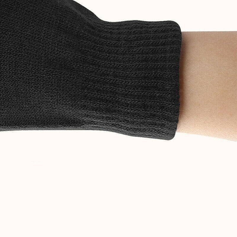 Winter Fingerless Gloves, Soft Warm Knitted Unisex - Black, 2 Pairs - view 4