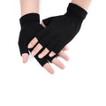 Winter Fingerless Gloves, Soft Warm Knitted Unisex - Black, 2 Pairs - view 5