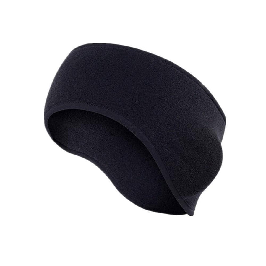 Winter Fleece Ear Warmer Sports Headband - Black