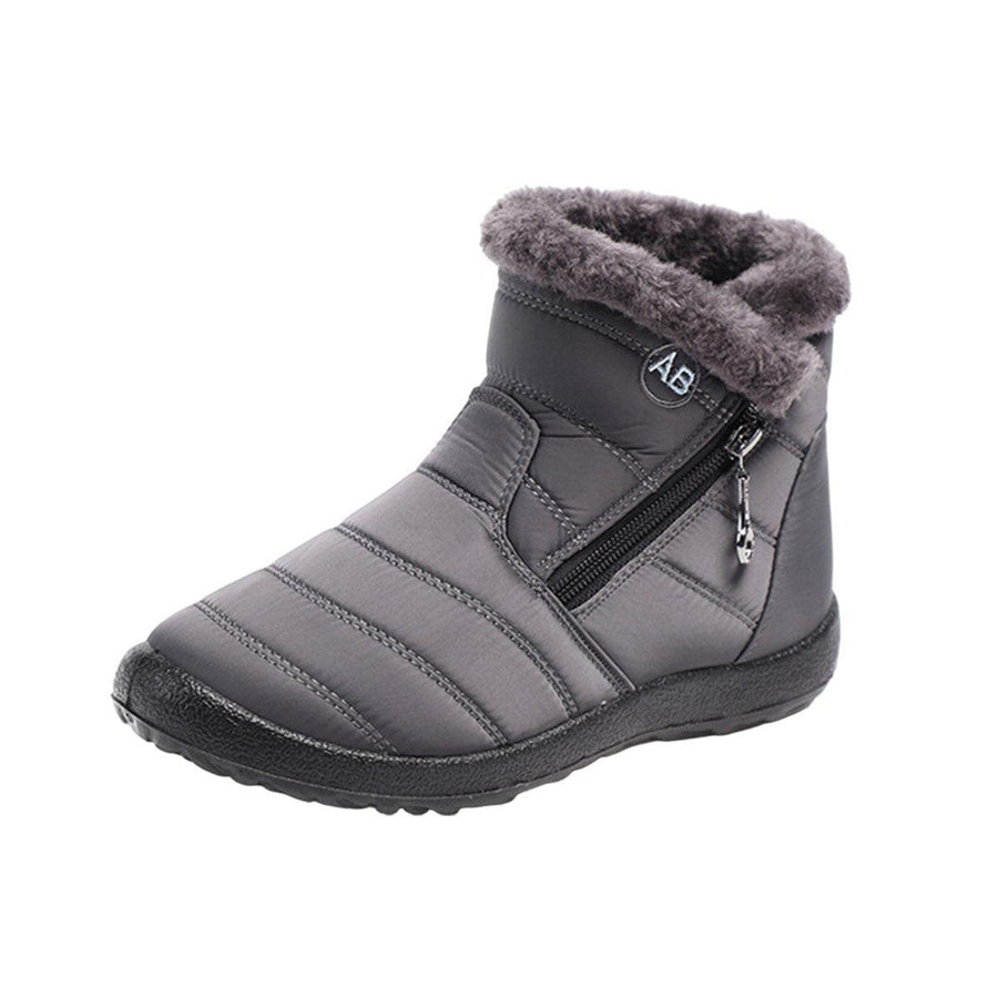 Winter Fleece-Lined Boots - Grey, CHN Size 36, Draft Pending Measurements