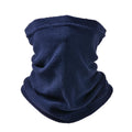 Winter Fleece Neck Warmer, 3-In-1 Snood, Scarf and Beanie - Dark Blue