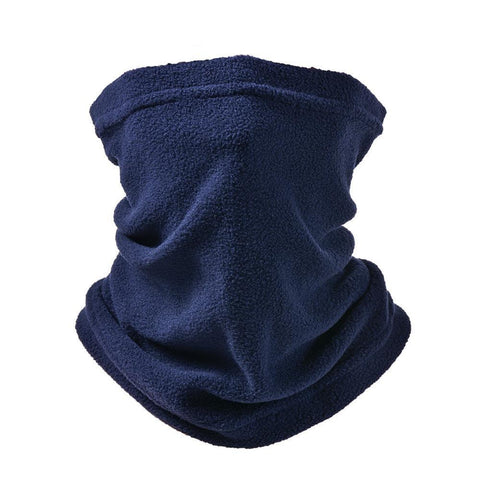 Winter Fleece Neck Warmer, 3-In-1 Snood, Scarf and Beanie - Dark Blue