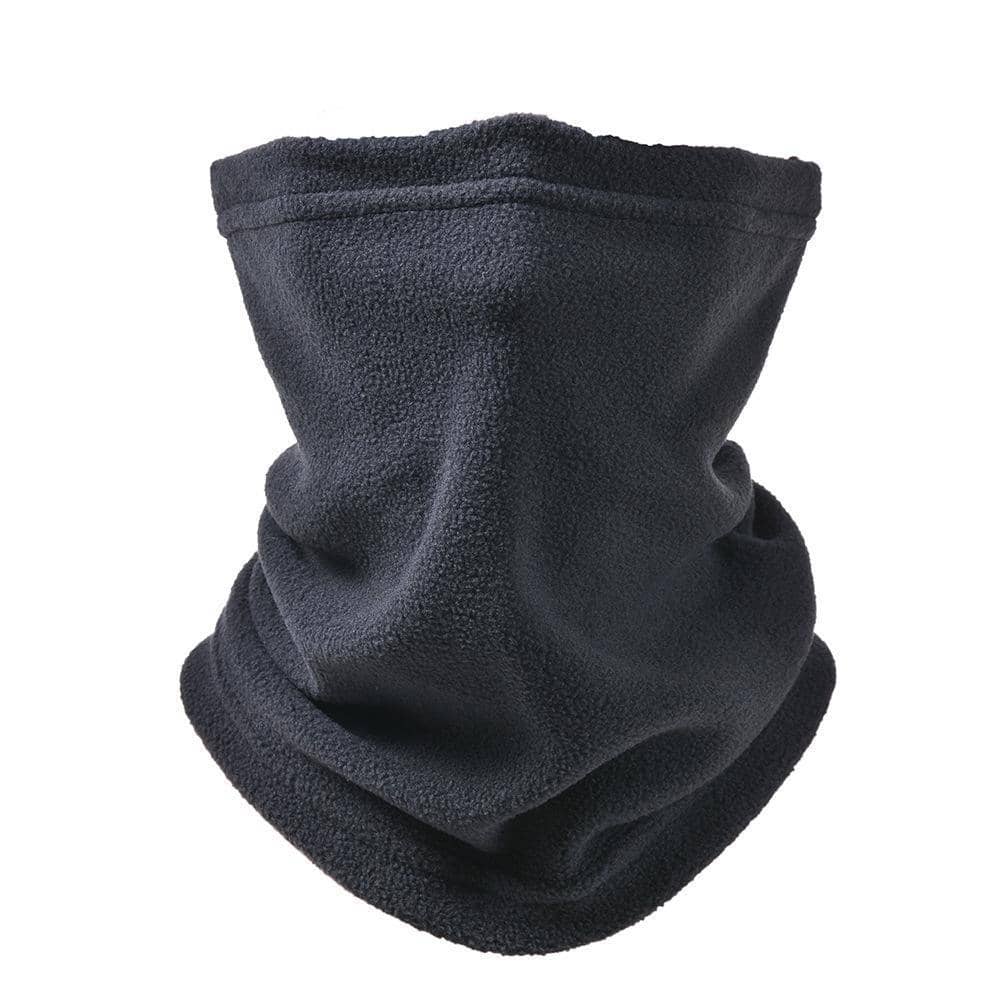 Winter Fleece Neck Warmer, 3-In-1 Snood, Scarf and Beanie - Dark Grey