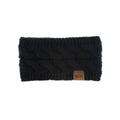 Winter Knitted Headband Ear Warmer for Women - Black