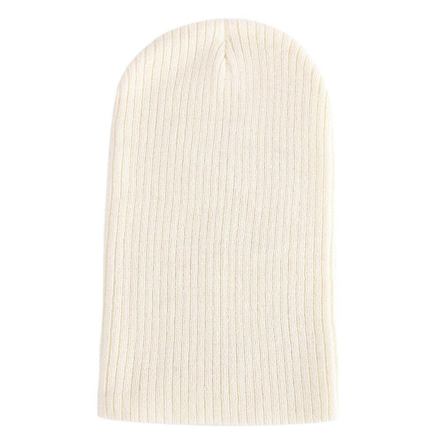 Winter Slouch Beanie Knitted Hat for Men and Women - Beige