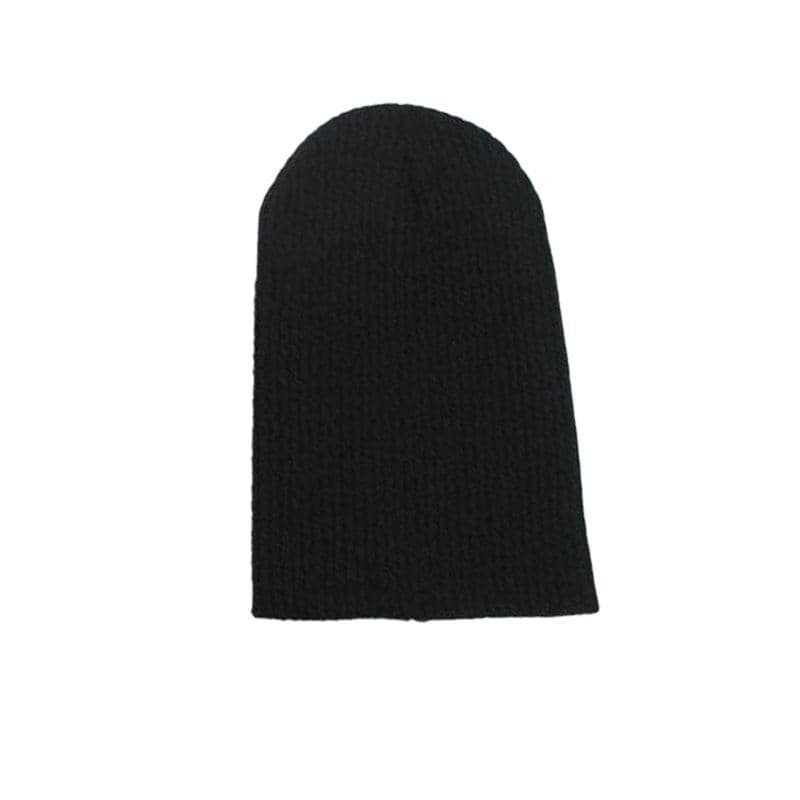 Winter Slouch Beanie Knitted Hat for Men and Women - Black