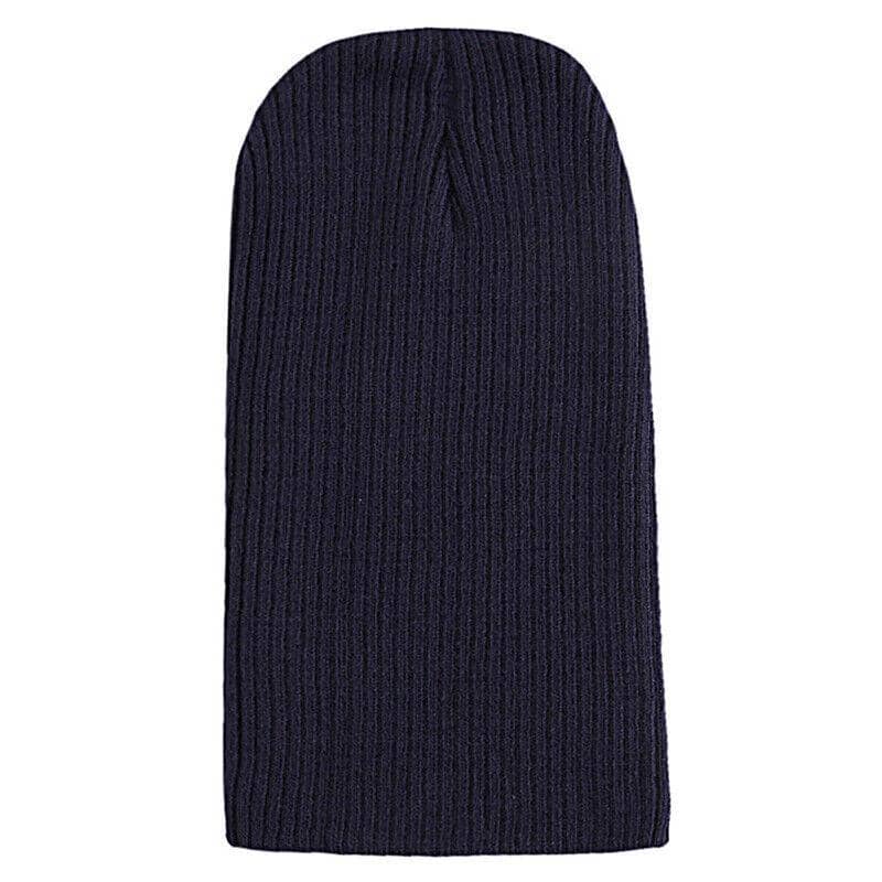 Winter Slouch Beanie Knitted Hat for Men and Women - Navy Blue