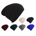 Winter Slouch Beanie Knitted Hat for Men and Women - Navy Blue - view 3