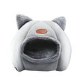 Winter Warm Enclosed Cat Bed Cat Ear House - M, 33 cm