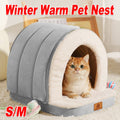 Winter Warm Pet Nest for Cats and Dogs, Three Sided Surround - Size S (46 x 37 x 40 cm) - view 2