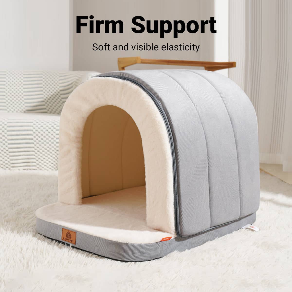 Winter Warm Pet Nest for Cats and Dogs, Three Sided Surround - Size S (46 x 37 x 40 cm) - view 5