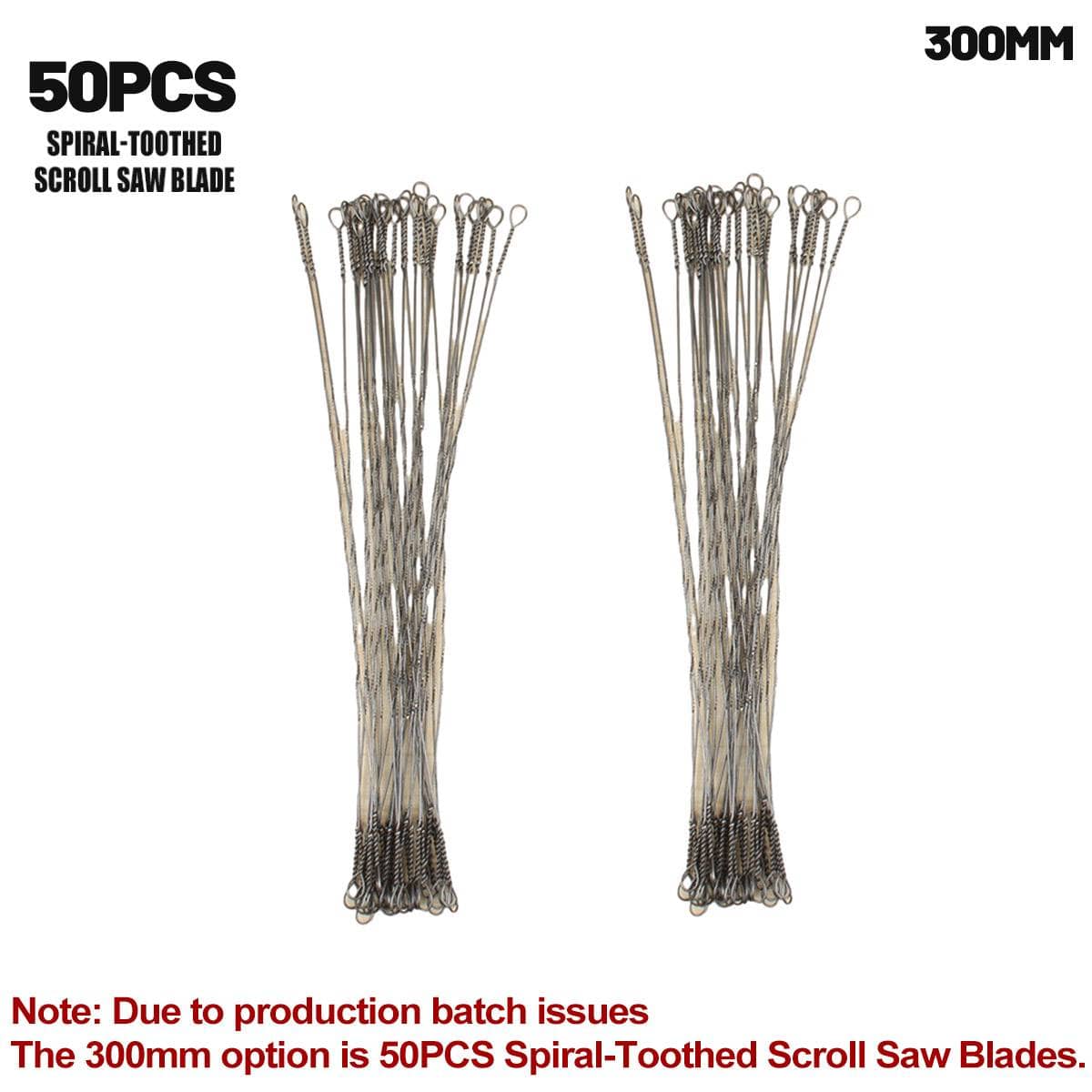 Wire Cutting Blades for Woodworking, Pack of 50 - Stretch Steel Fine Tooth, 300mm - view 2