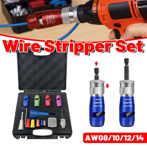 Wire Stripper Set - Precision Zinc Alloy Tool Kit, 8 to 14 AWG