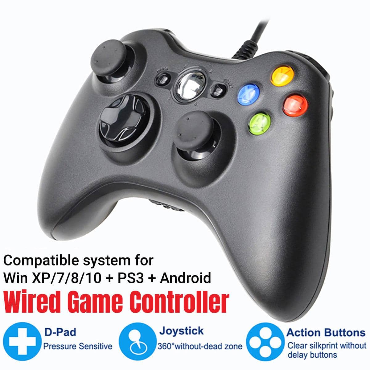 Wired Game Controller with Dual Vibration for PC and Android TV Box - view 5