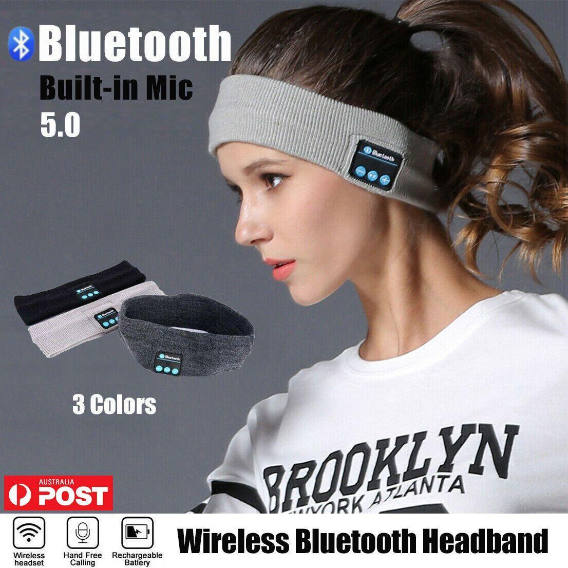 Wireless Bluetooth Headband with Built-In Speakers - Black - view 2