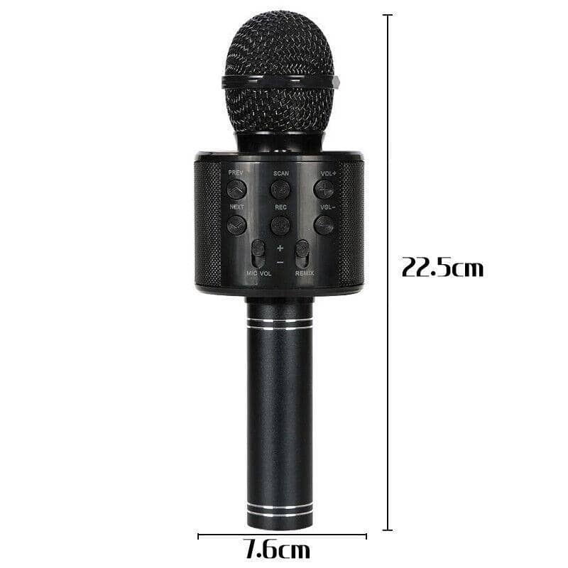Wireless Bluetooth Karaoke Microphone Speaker - Black - view 4