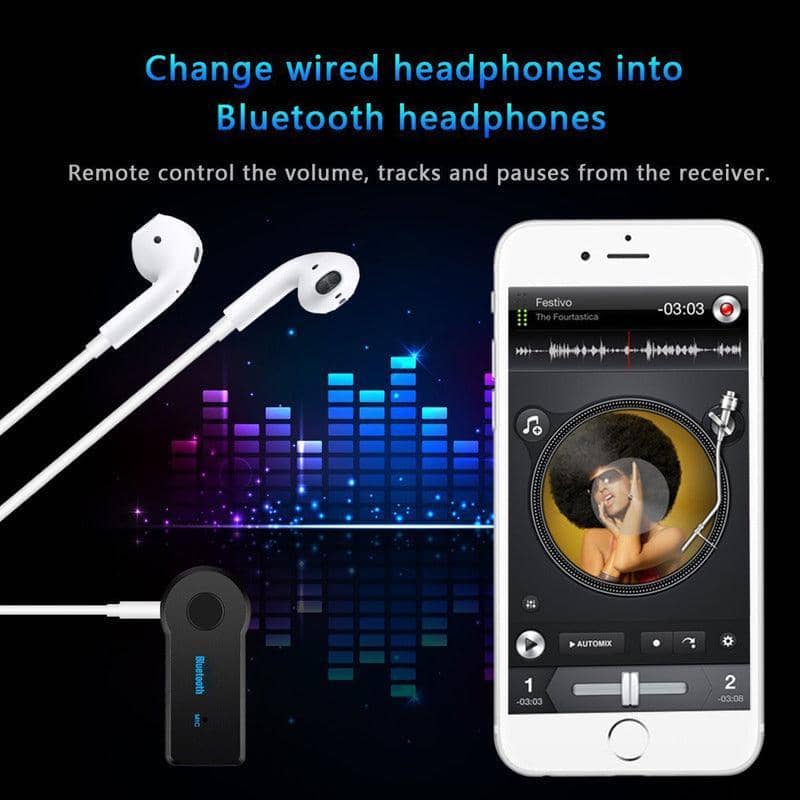 Wireless Bluetooth to 3.5 mm Aux Audio Receiver for Car Stereo and Speakers - view 4