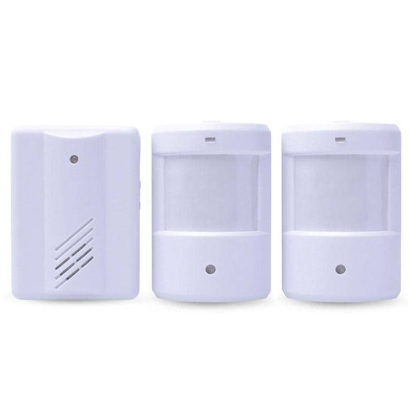 Wireless PIR Motion Sensor Door Chime for Shops and Homes - 1 Receiver and 2 Sensors