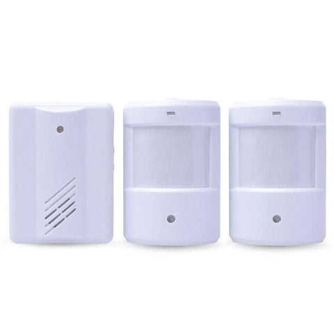 Wireless PIR Motion Sensor Door Chime for Shops and Homes - 1 Receiver and 2 Sensors
