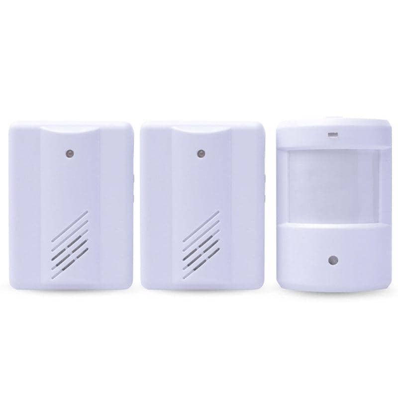 Wireless PIR Motion Sensor Door Chime for Shops and Homes - 2 Receivers and 1 Sensor