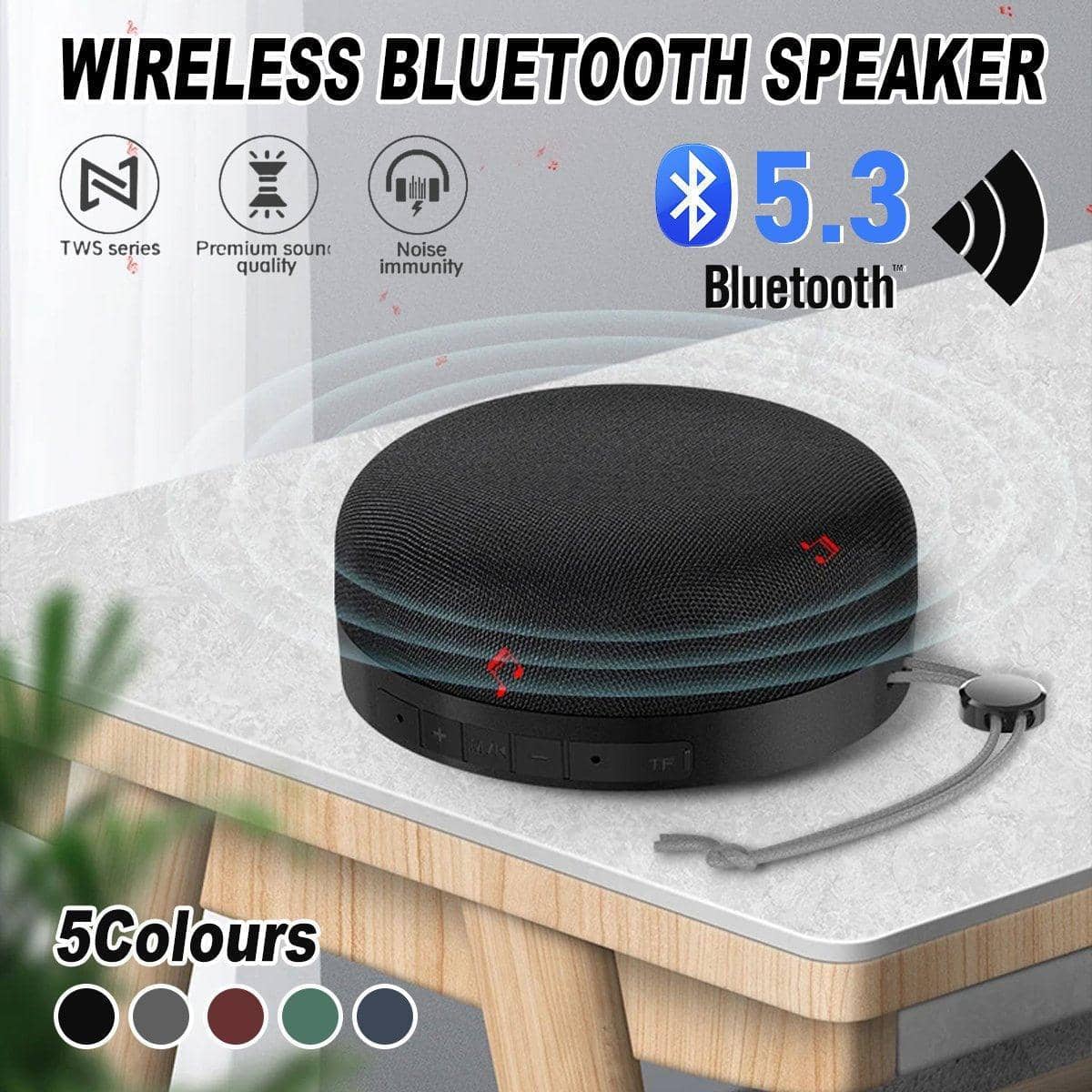 Wireless Speaker with Microphone and TF Playback - Green - view 2