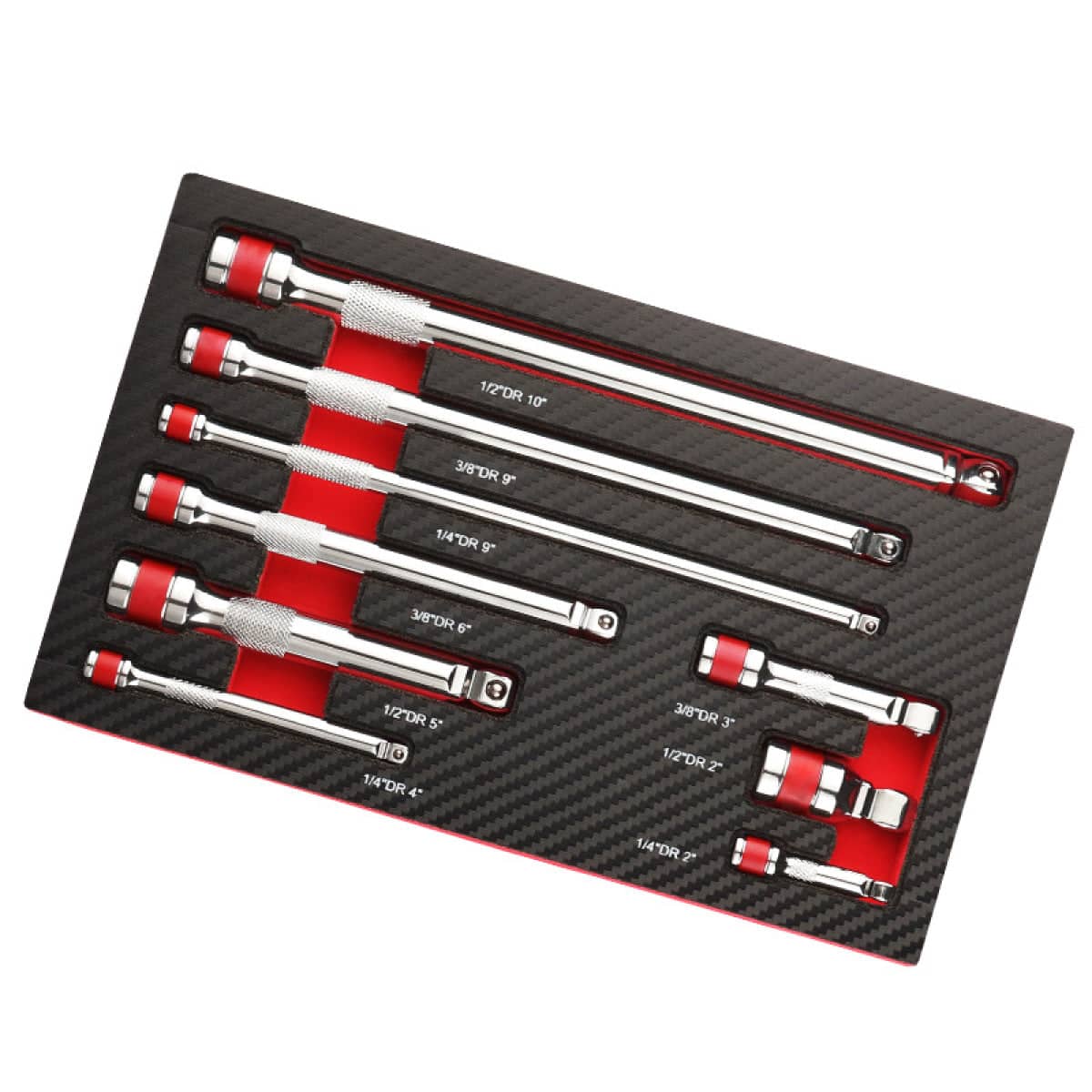 Wobble Extension Bar Set, 9-Piece, Chrome Vanadium Steel - view 2
