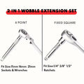 Wobble Extension Bar Set, 9-Piece, Chrome Vanadium Steel - view 5
