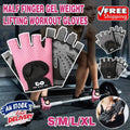Women Fitness Gym Training Gloves Half Finger Gel Weight Lifting Gloves - Grey, Size L - view 2