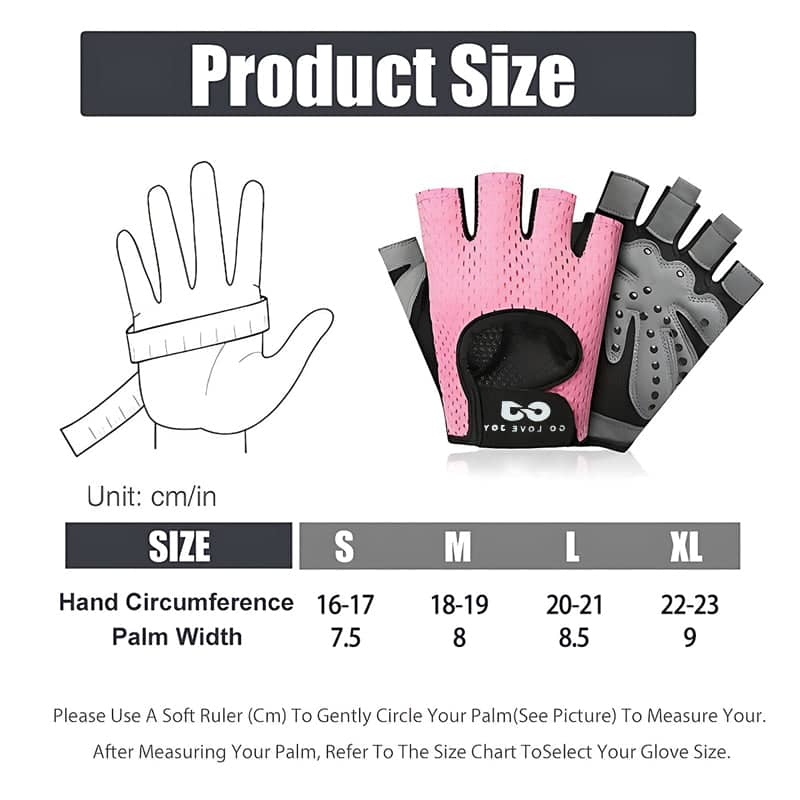 Women Fitness Gym Training Gloves Half Finger Gel Weight Lifting Gloves - Grey, Size L - view 4