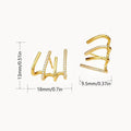 Women Four Claw Stud Earrings Alloy Elegant Jewellery - Silver - view 4