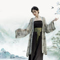 Women Summer Hanfu Two Piece Song Style Robe and Pants Set - Size L - view 3