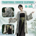 Women Summer Hanfu Two Piece Song Style Robe and Pants Set - Size XL - view 2