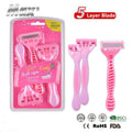 Women's 5-Layer Floating Blade Razor for Legs, Underarms and Body Shaving