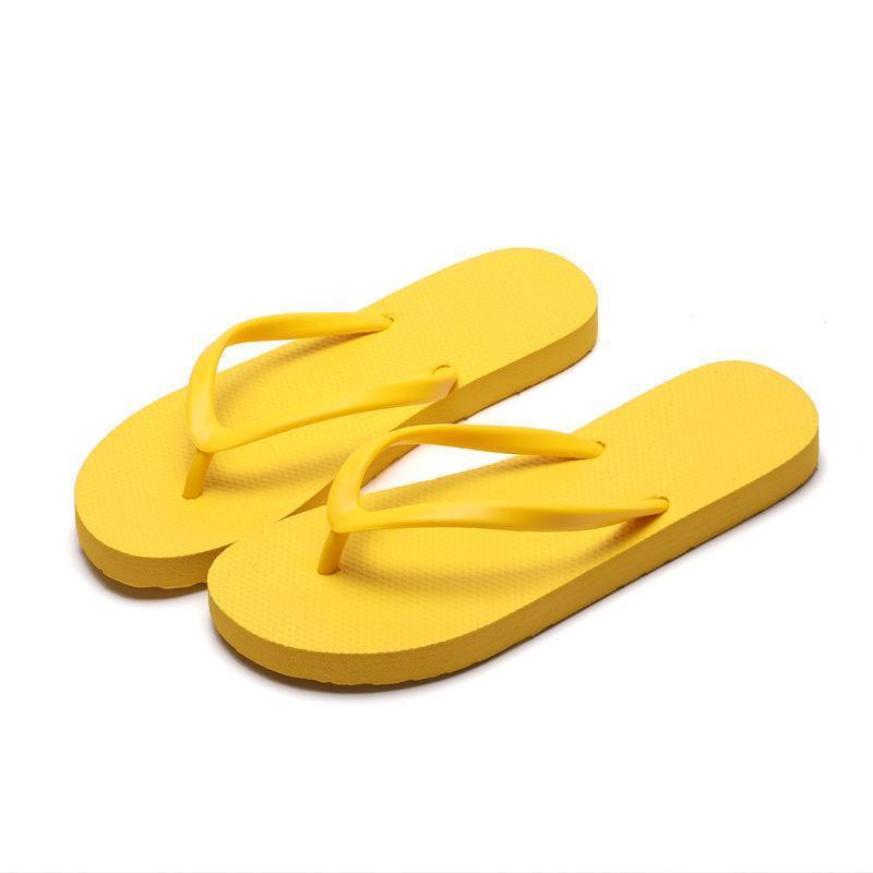 Women's Beach Thongs with Soft PVC Soles - Yellow, 241-250 mm