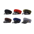Women's Beret Cap with PU Leather Visor - Red - view 3
