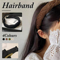 Women's Braided Plait Headband with Stretchy Fit - Coffee Brown - view 2
