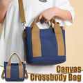 Women's Canvas Crossbody Bag, Multi-Layer Handbag for Work and Errands