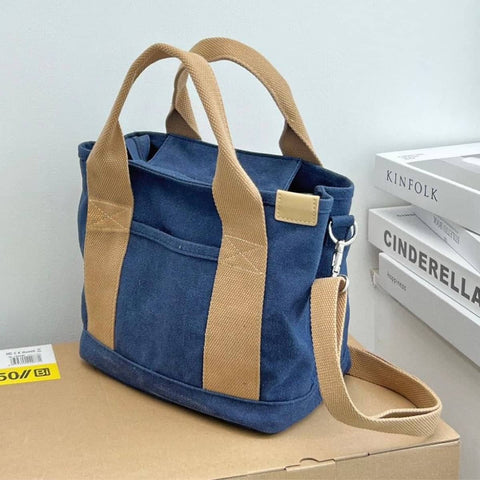 Women's Canvas Crossbody Bag, Multi-Layer Handbag for Work and Errands - view 2