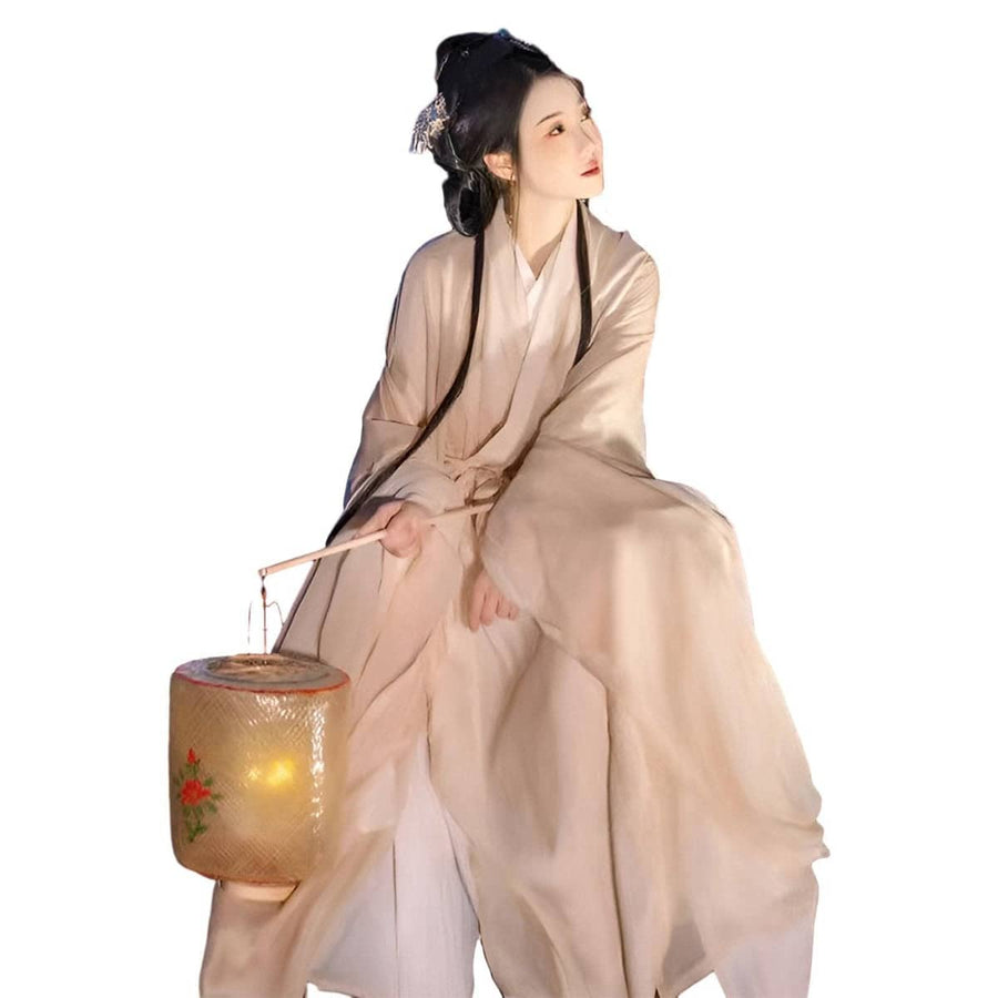 Women's Hanfu Dress Traditional Chinese Clothing Set - XL (Bust 95 cm, Length 145 cm)
